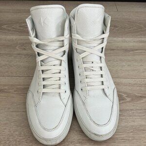 Men's Koio Primo High Top Sneakers in Triple White with Margom Soles Size 46
